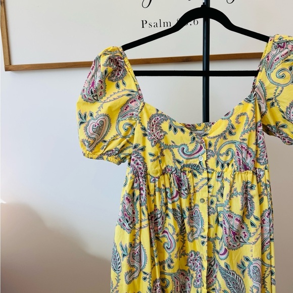 ZARA Maxi Dress Paisley Flower Buffalo Sleeves Flywheel Printed Ruffled maxi - Picture 9 of 13